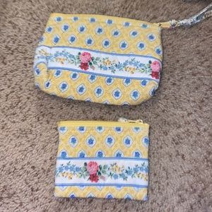 Vera bradley make up bag and coin change